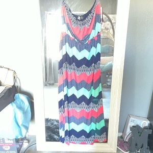 Women strapless maxi dress multi color